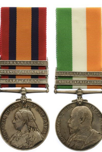 Colonel Toll qsa and ksa medals with 3 clasps.jpg